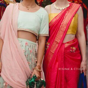 Kalki Fashion Pink Saree with 3D Bud Embroidery